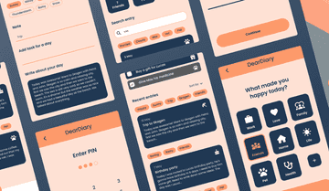 Journaling App Template | Mobile App Journal Design | Uizard