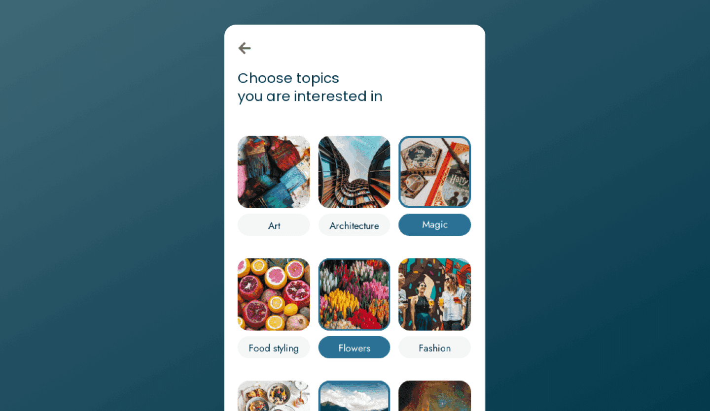 moodboard mobile app design template onboarding screen