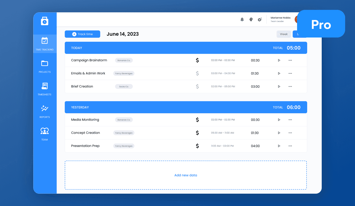 employee time tracking web app cover design