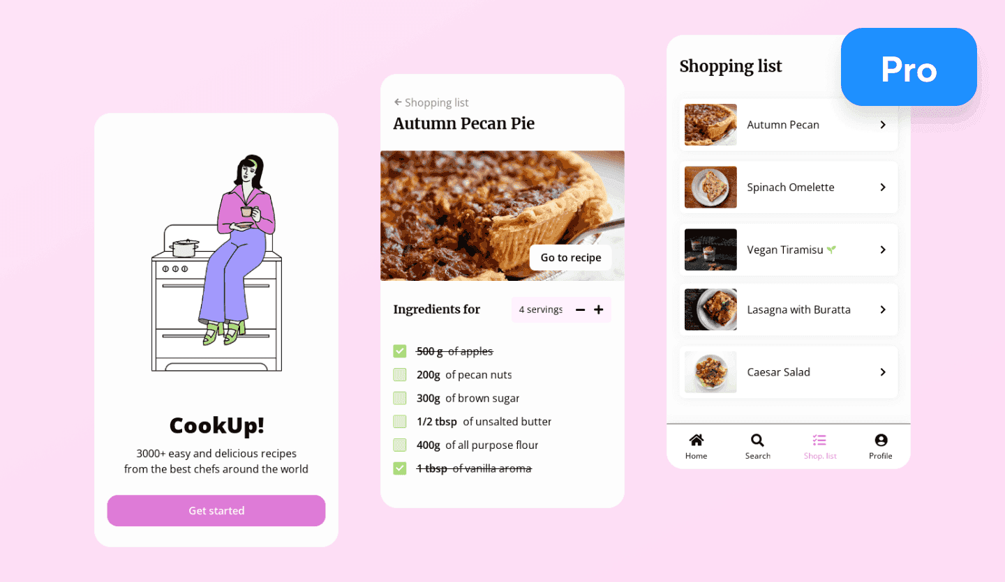 cooking mobile app design overview