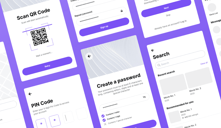 Universal Mobile UI Kit | App UI Kit | Uizard